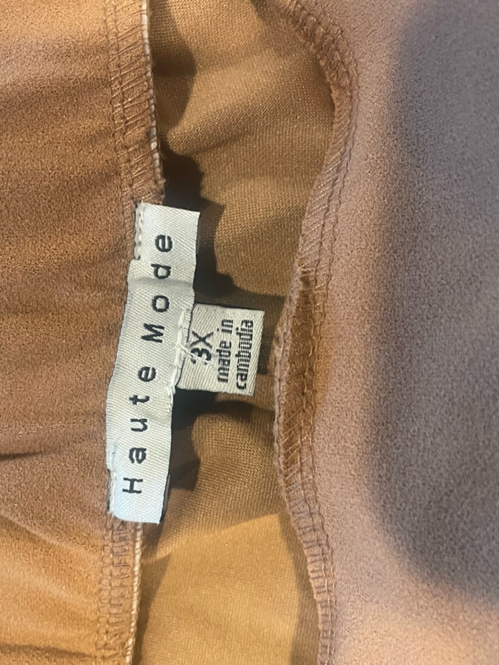 Haute Monde High-Waist Paperbag Shorts in Camel Brown - Picture 3 of 6